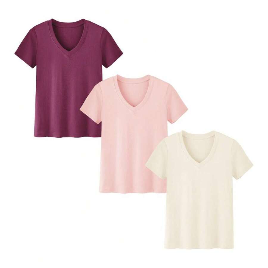 SELENA™ | Casual Loose Fit Tee Pack of 3
