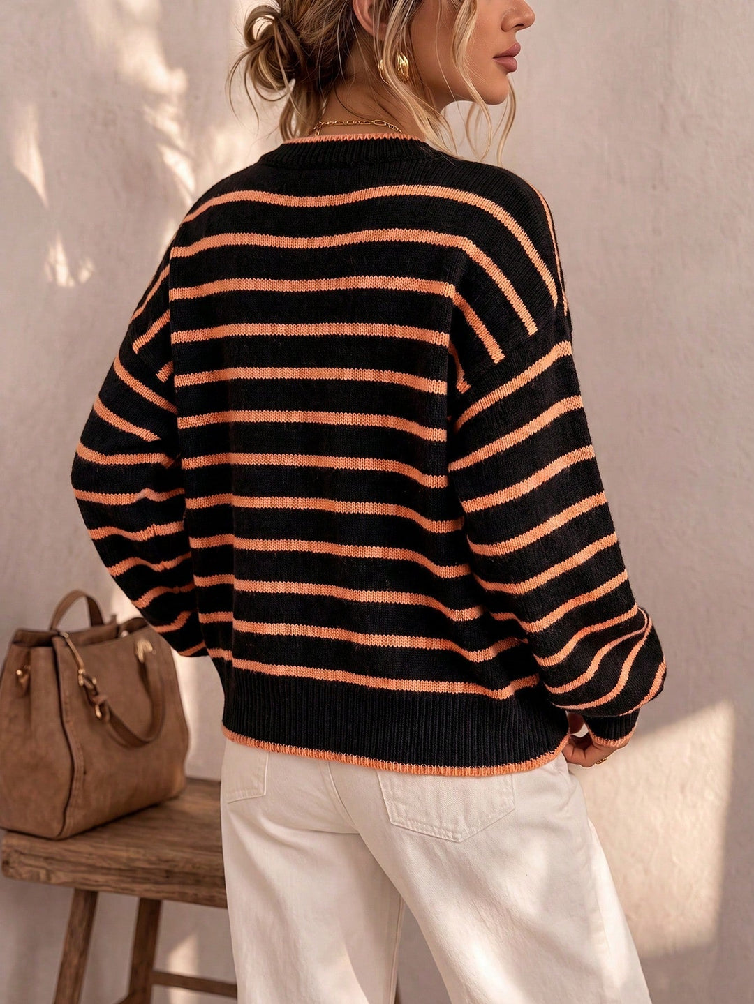 Clara - Striped Knit Cardigan with Pockets