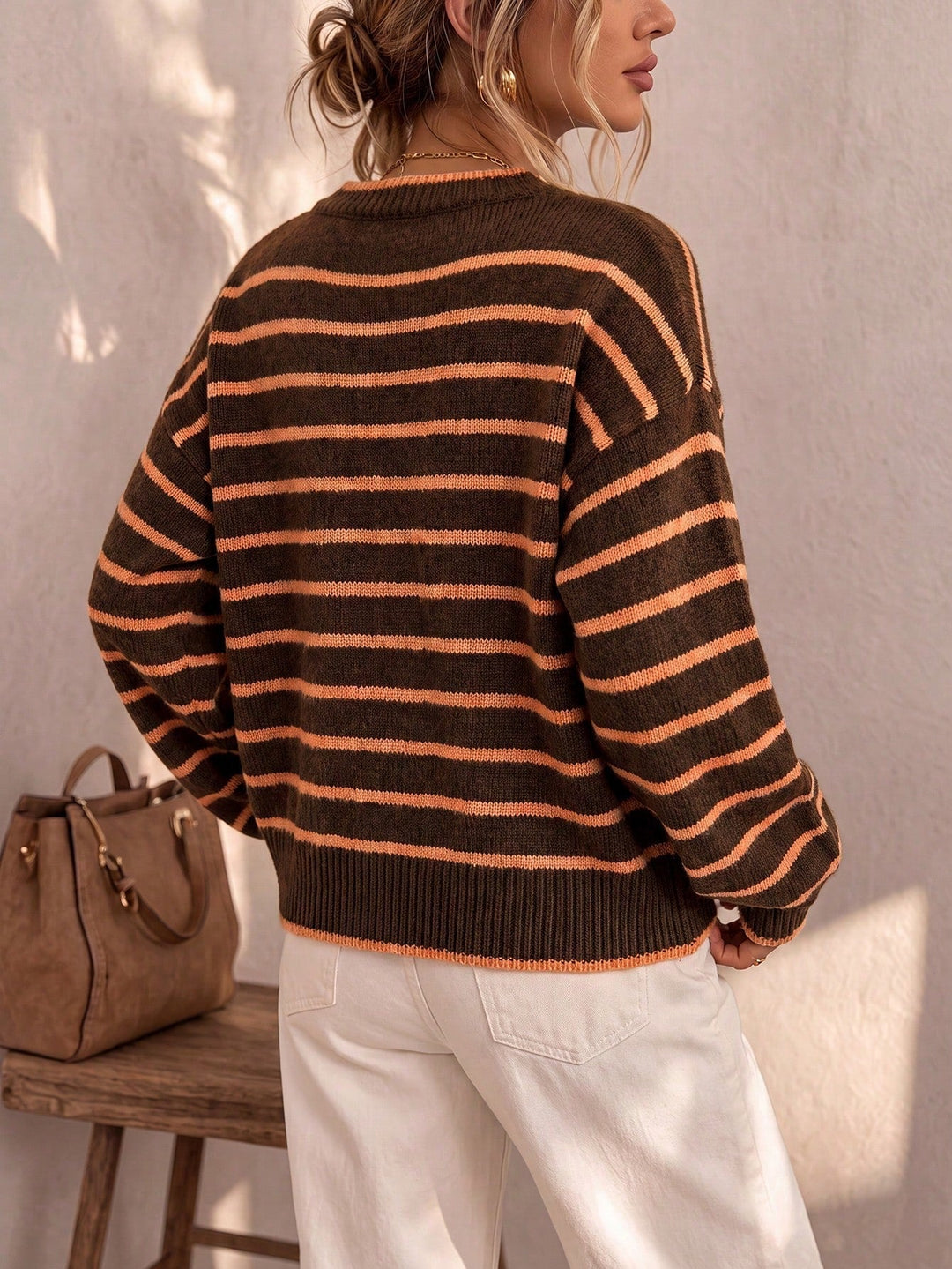 Clara - Striped Knit Cardigan with Pockets