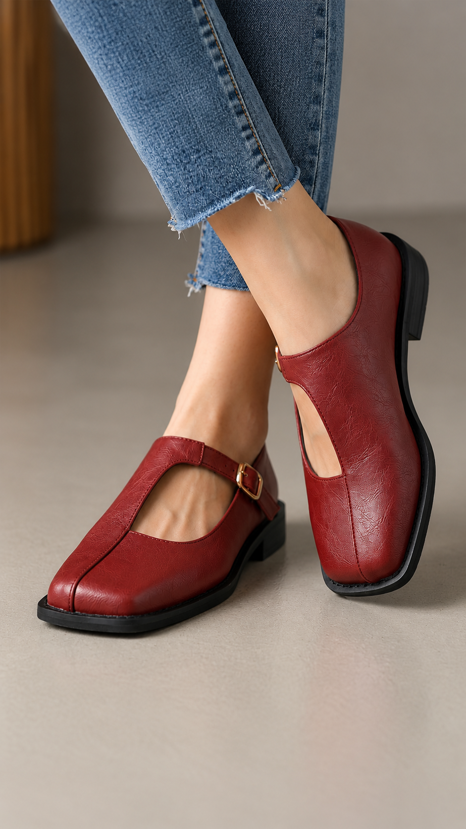 Elize | Timeless T-Strap Flats