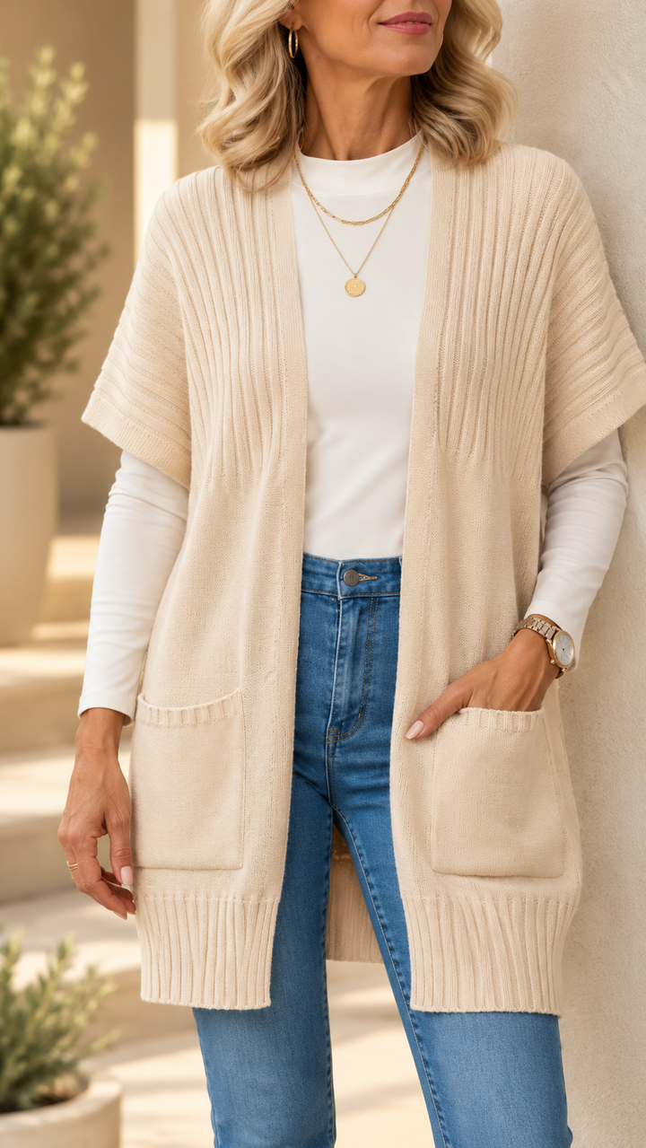 CASSAVA™ - Lightweight Open-Front Knit Cardigan