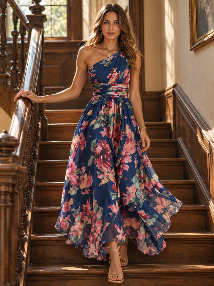 Celeste | One-Shoulder Floral Maxi