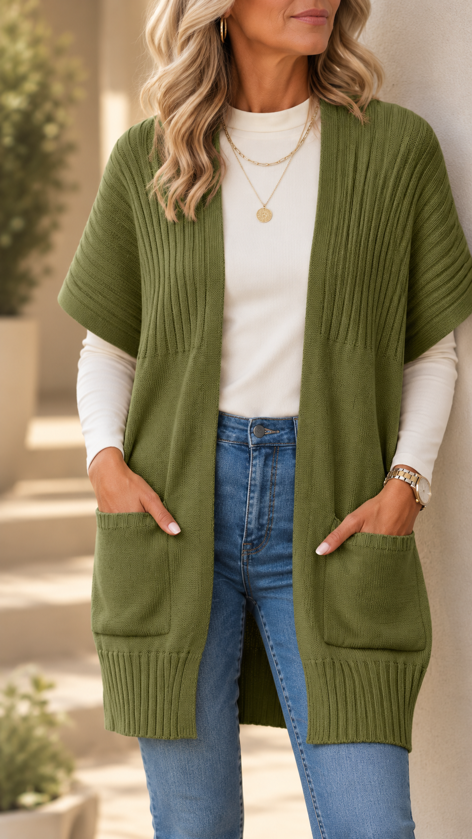 CASSAVA™ - Lightweight Open-Front Knit Cardigan