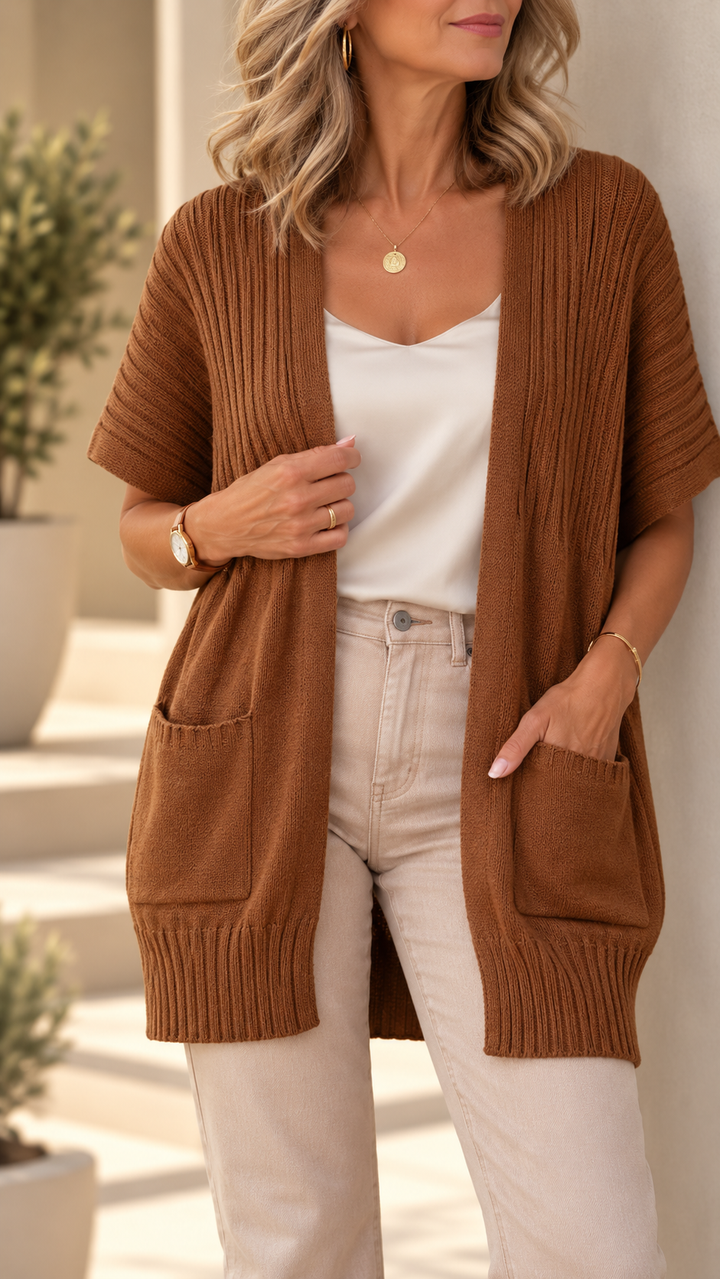 CASSAVA™ - Lightweight Open-Front Knit Cardigan