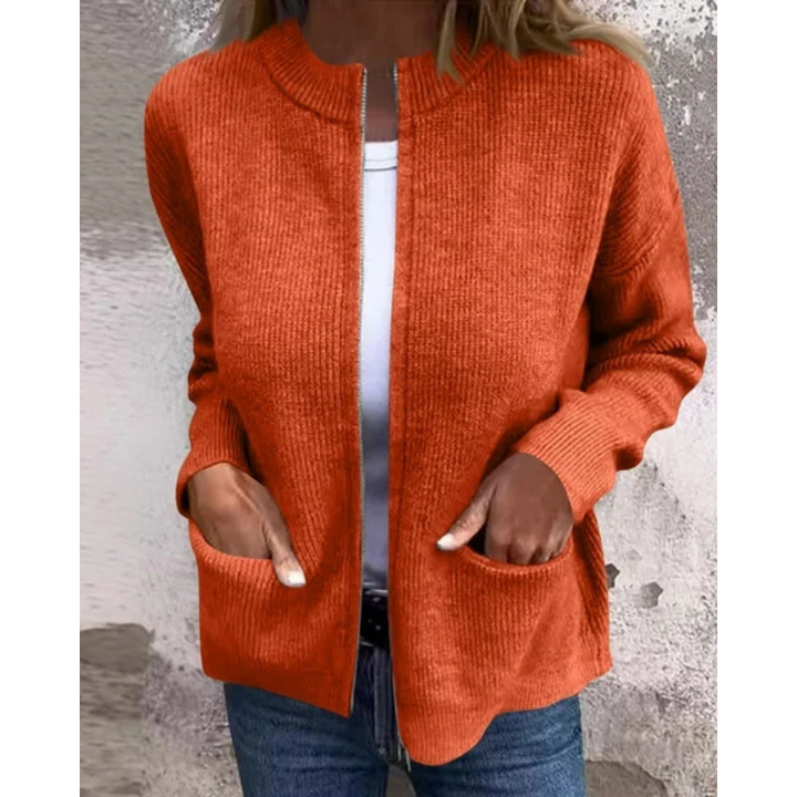 Alianna™ Light &amp; Thick Zipped Cardigan