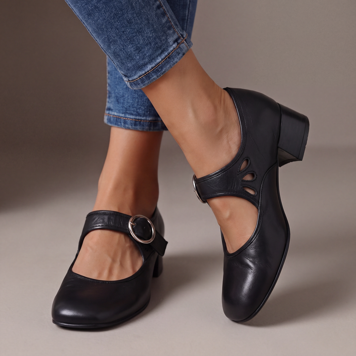 Nancy | Retro Round-Buckle Mary Janes