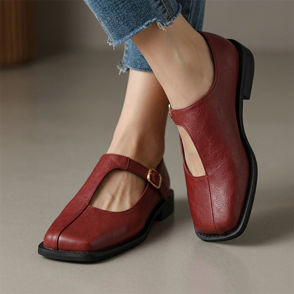 Elize | Timeless T-Strap Flats