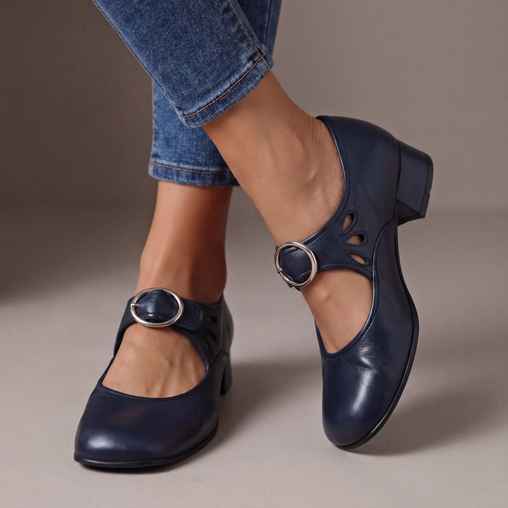 Nancy | Retro Round-Buckle Mary Janes